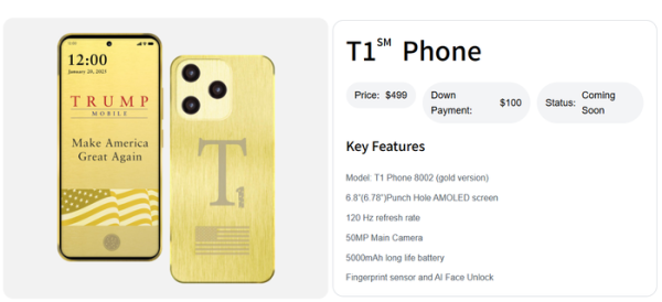 配资之家官网 特朗普集团计划推出新手机 定价499美元